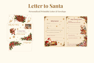 design a personalized printable letter to santa