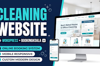 build a cleaning business website with bookingkoala booking