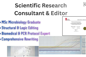 be your scientific research consultant and editor