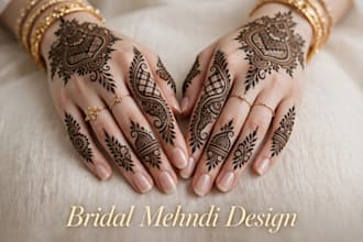 draw bridal mehndi design