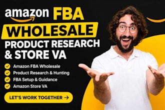 do amazon fba wholesale, product research, product hunting, fba setup, store VA