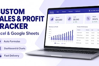 create a custom sales and profit tracker in excel or google sheets