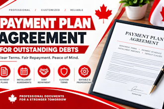draft a payment plan agreement for outstanding debts