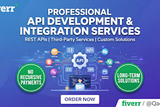 develop API integrations, rest apis, and API connections