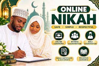 provide online nikah ceremony and islamic marriage guidance