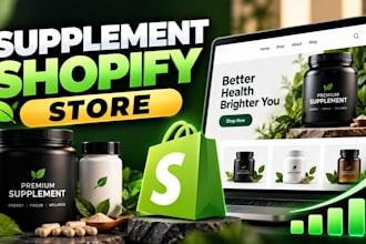 design high converting supplement shopify store