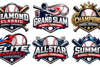 design a professional baseball team, sports competition baseball tournament logo