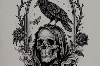 create dark tattoo art
