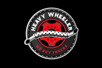 design heavy wheeler logo design showdown buy truck