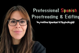 do professional spanish proofreading and editing