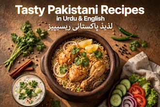 write tasty pakistani recipes and healthy meal plans