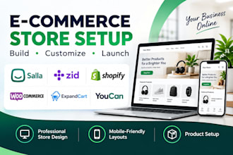 build salla zid expandcart youcan shopify woocommerce dropshipping online stores
