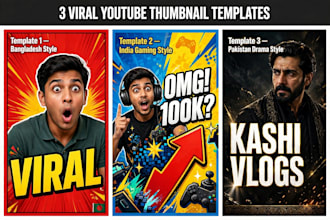 design viral thumbnail for hindi urdu bangla vlog