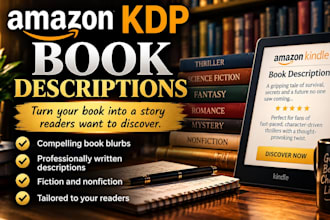 write a compelling amazon KDP book description and blurb