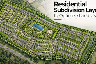 create a residential subdivision layout to optimize land use