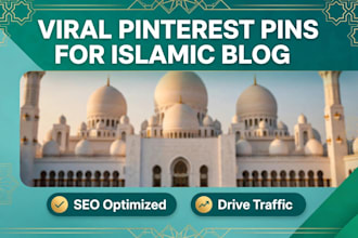 write pinterest pins titles and description for islamic blog