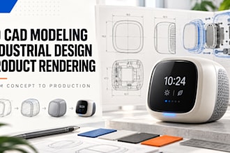3d cad model, 3d cad design, 3d product rendering and industrial product design