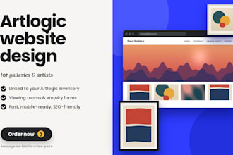 design a premium artlogic website for artists, art galleries