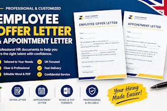 draft a UK employee offer letter and appointment letter