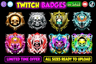 design custom twitch badges and graphics for your stream