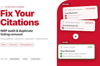 do local citation cleanup, nap audit and remove duplicate business listings