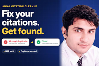 do local citation cleanup, nap audit and remove duplicate business listings