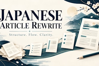 rewrite and restructure your japanese articles for clarity