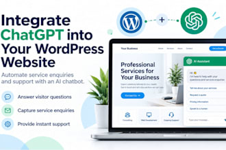 integrate chatgpt into your wordpress website for service enquiries and support