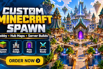 build tavumelo minecraft server spawn, custom lobby and hub maps