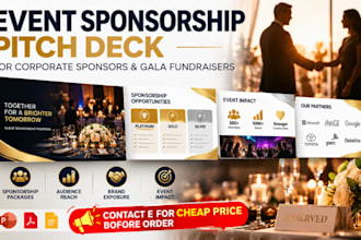 design event sponsorship pitch deck for corporate sponsors and gala fundraisers