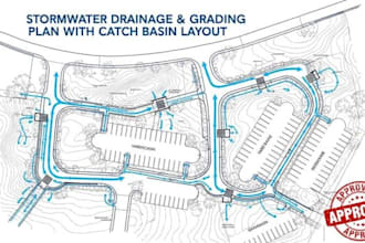 create a civil 3d site grading, drainage plan