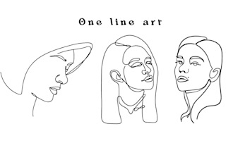 unique one line art, minimalist line art, vector line art logo illustration