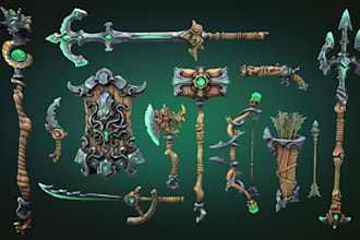 create game ready 3d models, assets, props and objects