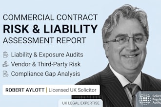 prepare contractual liability risk report and legal exposure audit