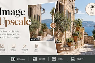 fix blurry photos, enhance and upscale low resolution images