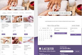 build a wix nail technician website with online booking and service menus set up