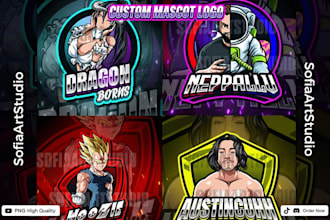 create a custom mascot avatar for gaming esports and twitch
