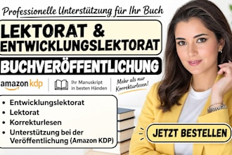ichkorrigiere und lektoriere ihr buch und veroffentliche es auf amazon KDP