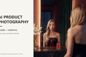 create ai product photography with model and lifestyle images
