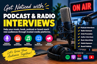 promote your music podcast book or brand through radio and podcast interviews