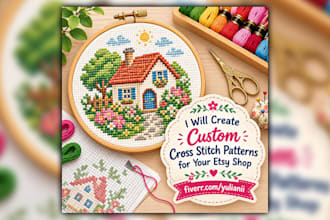 create custom cross stitch patterns for your etsy shop