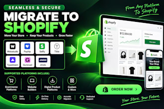migrate webstudio payhip sellfy tilda typedream gumroad jimdo to shopify store