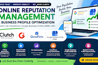 provide online reputation management clutch g2 goodfirms gmb SEO optimization