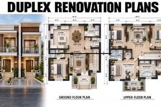 create duplex renovation plans with professional cad documentation