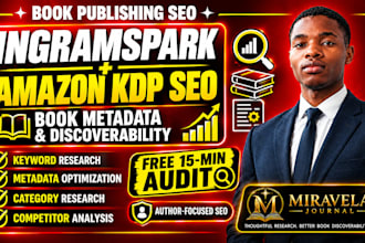 optimize your ingramspark and amazon KDP book SEO metadata for discoverability