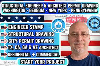 structural engineering architect city permit drawing wa ny ga pa engineer stamp