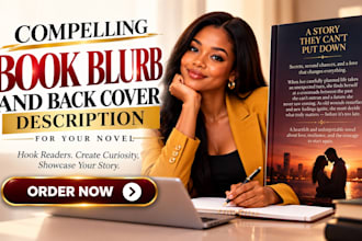 write a compelling book blurb and back cover description for your novel
