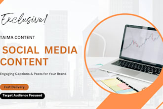 write social media captions and articles
