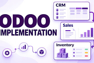 set up odoo erp for CRM sales inventory and purchasing