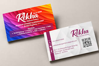 design professional double sided business cards ready for print